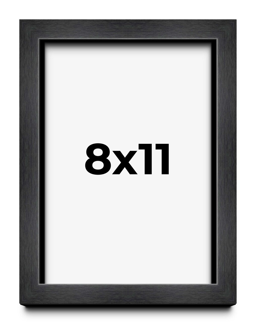 Photo Size Shadow Box 3/4" Depth Grey Picture Frame - UV Acrylic, Backing, Hanging Hardware